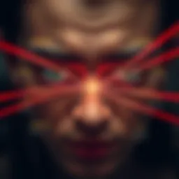 Intricate diagram illustrating the concept of Laser Eyes in emotional expression